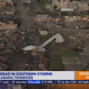 At least 25 dead in Southern storms