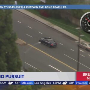 Authorities pursued vehicle in Los Angeles County