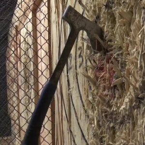 Axe throwing business has free firewood