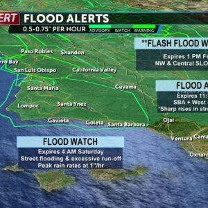 Moderate to heavy rain will fall steadily Friday, triggering flood alerts