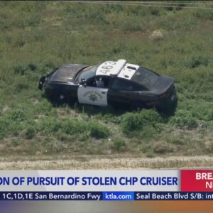 Driver of stolen CHP cruiser injured during chase