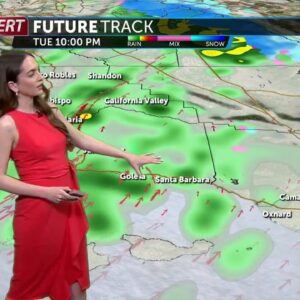 First of two impulses of rain begins Tuesday afternoon