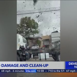 Residents left with major damage and cleanup following Southern California tornado