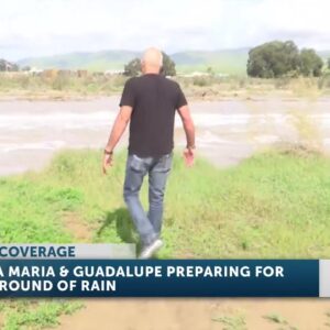 The Santa Maria River and local lakes are on the rise amidst rainstorms
