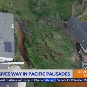 Homes evacuated after hillside collapses in Pacific Palisades