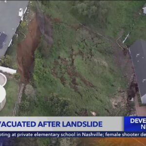 Homes evacuated after landslide in Pacific Palisades