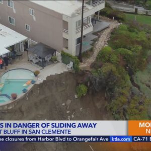 San Clemente homes teetering on edge of hillside after collapse; residents evacuated