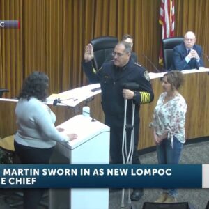 Kevin Martin sworn in as new Lompoc Police Chief in Tuesday city council meeting