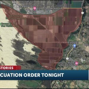 Evacuation order issued for residents south of the Arroyo Grande Levee, while evacuation ...