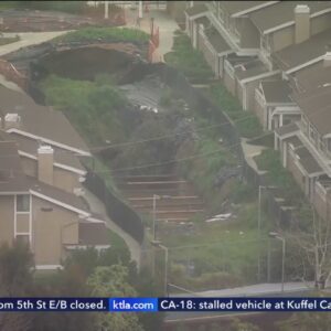 La Habra condo residents dealing with two massive sinkholes