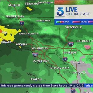 Rainfall, stormy weather to hit Southern California Tuesday through Wednesday