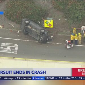 Police chase ends with crash involving innocent driver