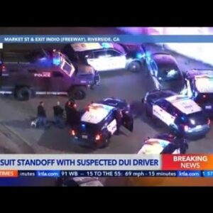 Police stand off with suspected DUI driver in San Bernardino County