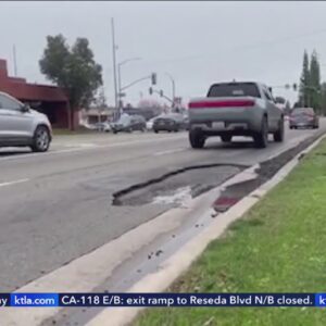 Potholes again causing problems for drivers across Southern California