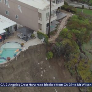 Residential structures evacuated after landslide in San Clemente