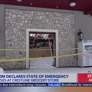 Roof collapses under weight of snow at Crestline grocery store