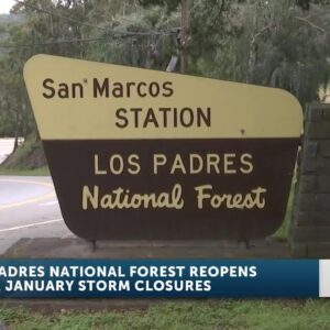 Portions of Los Padres National Forest reopen to the public following January storm closure
