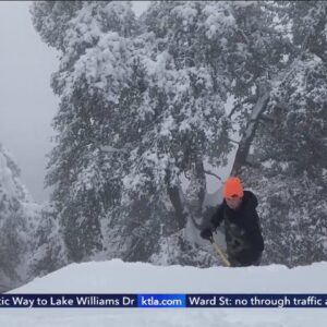 San Bernardino mountain residents trapped by snowfall