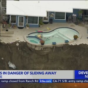 San Clemente residents evacuated as homes teeter on edge of hillside