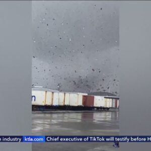 Possible tornado touches down in Montebello, California - KTLA team coverage