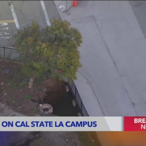 Storm damage leads to sinkhole at Cal State LA