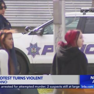 Student protest turns violent at high school in San Bernardino