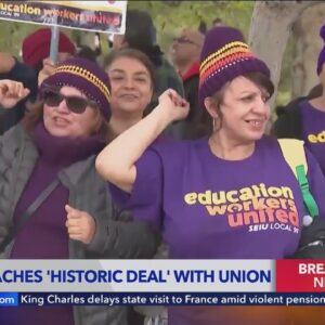L.A. Unified School District strikes tentative deal with SEIU union workers following three-day stri