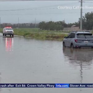 Water rescues spike as storm floods Southern California rivers, roads