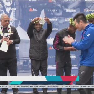 Winners of the 2023 Los Angeles Marathon presented with awards