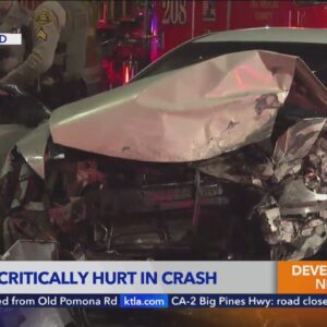 2 critically hurt in West Hollywood crash