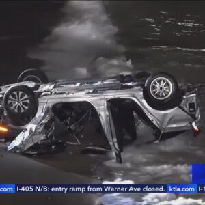 1 dead, 2 hospitalized after alleged DUI driver sends cars flying off PCH and onto rocks, surf in Pa