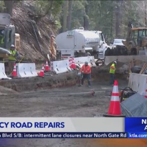 Major San Bernardino Mountain road under emergency repair due to winter storm