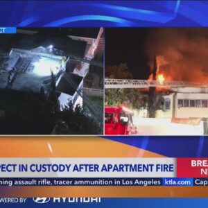 Arson suspect in custody after residential structure fire in Westlake