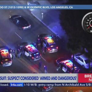 Los Angeles police pursued driver in suspected stolen vehicle