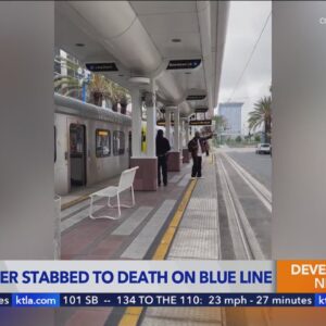 Man found stabbed to death on Long Beach train, suspect at large