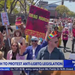 March held in WeHo to protest anti-LGBTQ legistlation