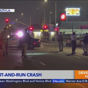 Pedestrian killed in South L.A. hit-and-run