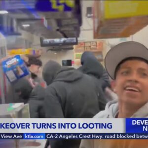 Street takeover turns into looting in Compton