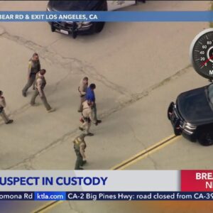 Suspect in custody after pursuit