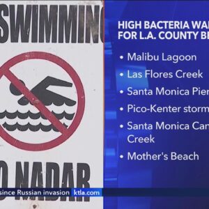 L.A. County Department of Public Health issues ocean water use warnings for several beaches