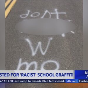 Teen arrested for 'racist' school graffiti, officials say