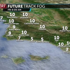 Warm weather with a marine layer Friday