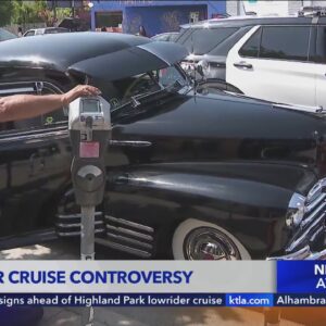 Anger over LAPD's 'No Stopping' signs for Highland Park lowrider cruise