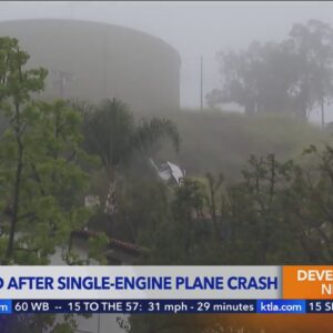 Authorities working to remove plane crash wreckage from Beverly Crest