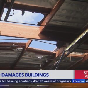 Brief tornado damages buildings in Carson-Compton area