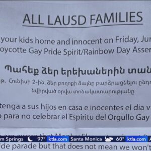 Elementary school parents protest Pride event