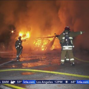 Fire destroys building in Montecito Heights park