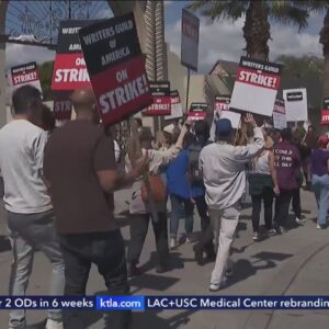 Fourth day of WGA writers strike continues in Los Angeles