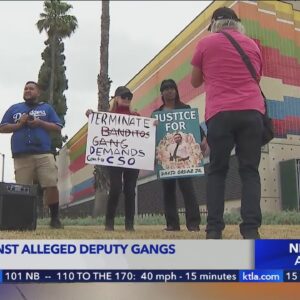 Families rally against alleged L.A. County sheriff deputy gangs and killings