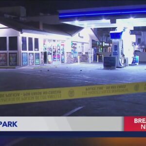 Man shot, run over by car at Canoga Park gas station